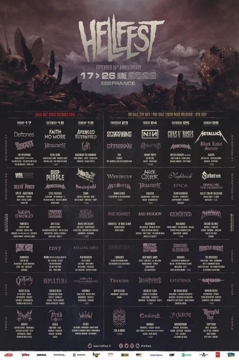 Hellfest 2022 : 17-26 junio 