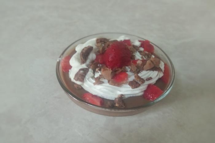 FLAN CON CREMA DE AVELLANA