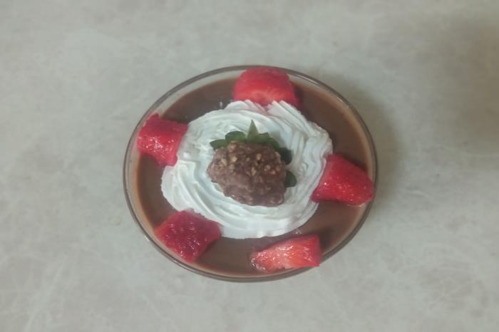 FLAN CON CREMA DE AVELLANA