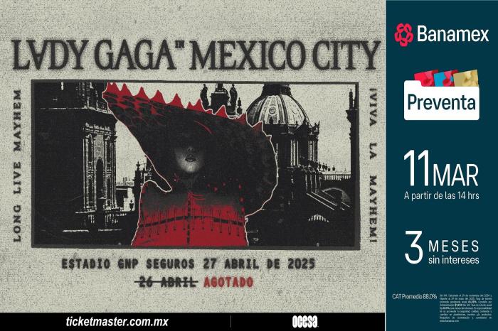 Lady Gaga anuncia segunda fecha en Ciudad de México