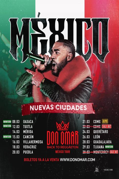 Don Omar en México 2025; precios y dónde comprar boletos